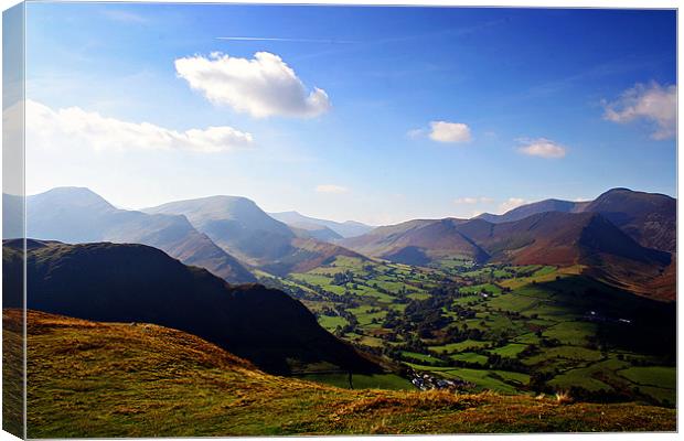 Sunny Valley Canvas Print by Mark Pritchard