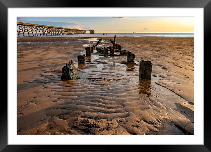 Steetley Pier Hartlepool Framed Mounted Print by Steve Smith