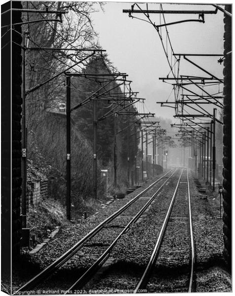 Under the wires Canvas Print by Richard Perks