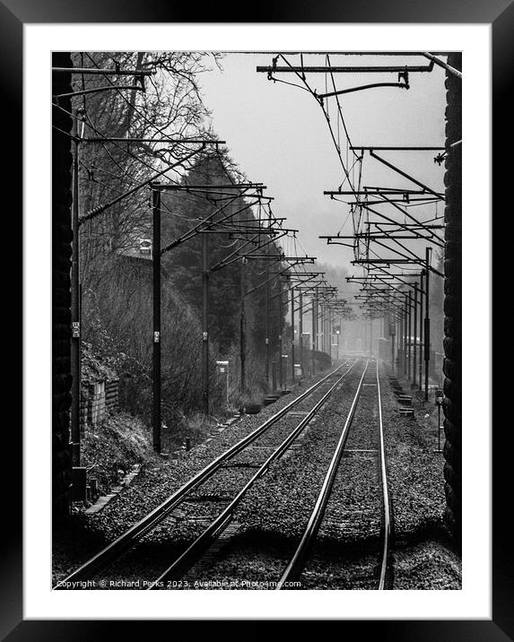 Under the wires Framed Mounted Print by Richard Perks