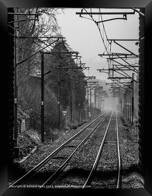 Under the wires Framed Print by Richard Perks