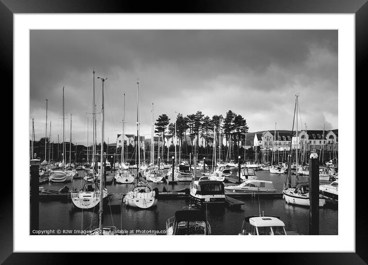 Inverkip Marina Village Framed Mounted Print by RJW Images