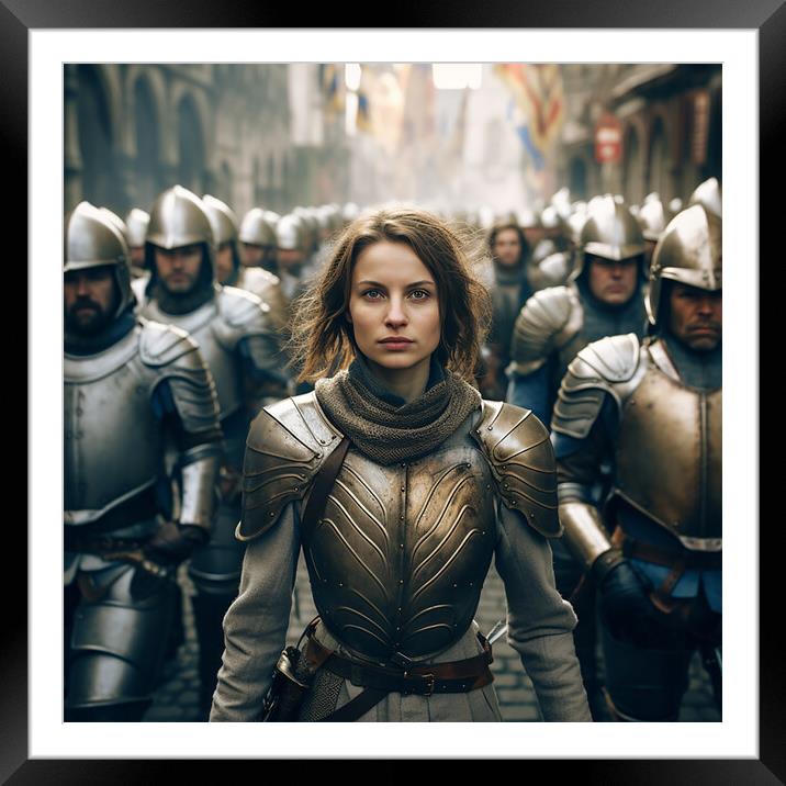 Joan of Arc  Framed Mounted Print by CC Designs