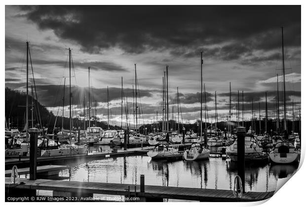 Serenity Anchored: A Dockside Portrait Print by RJW Images