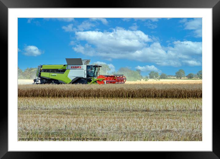 Duffus Harvest: Rustic Countryside Symphony Framed Mounted Print by Tom McPherson