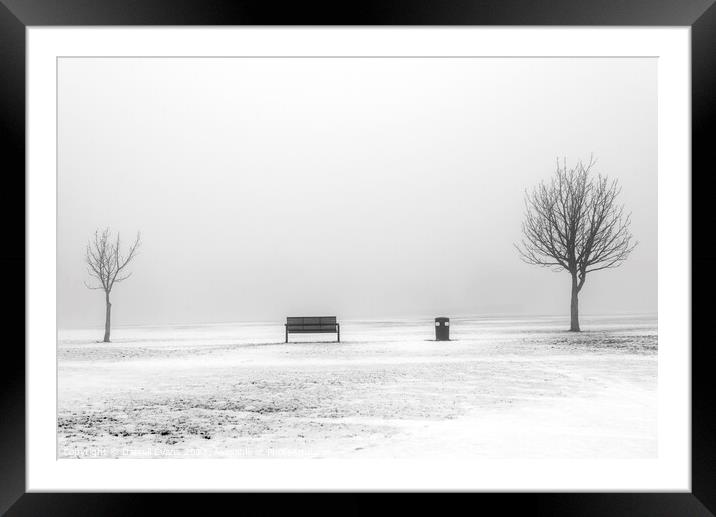 Seat and Snow Framed Mounted Print by Darrell Evans