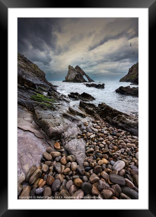 Bow Fiddle Rock, Portknockie, Moray Framed Mounted Print by Peter O'Reilly