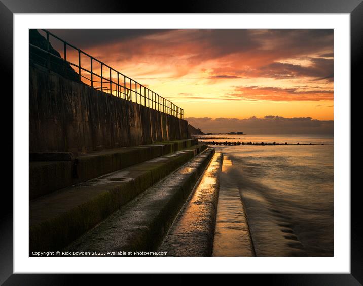 Coastal Twilight: Cromer from Overstrand Framed Mounted Print by Rick Bowden