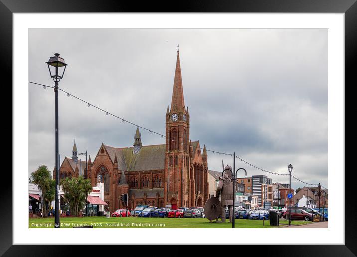 Largs Shore Front with Nardini's Framed Mounted Print by RJW Images