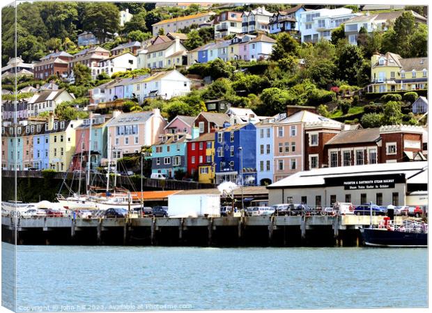 Enchanting Kingswear Vista from Dartmouth Ferry Canvas Print by john hill