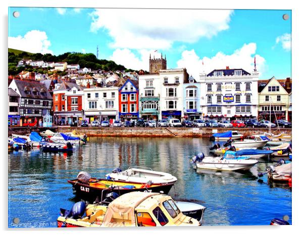 Dartmouth, Devon. Acrylic by john hill