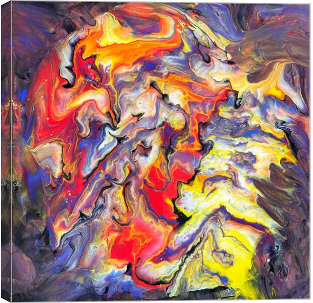 Vibrant Celestial Abstract Artwork Canvas Print by Bill Allsopp