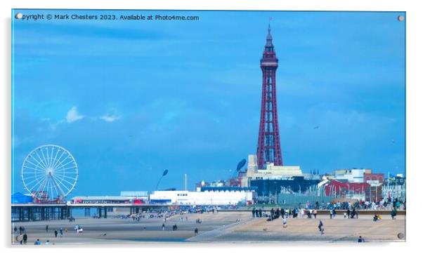 Blackpool Tower Acrylic by Mark Chesters