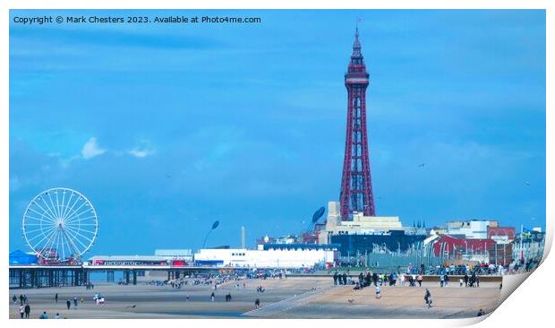 Blackpool Tower Print by Mark Chesters