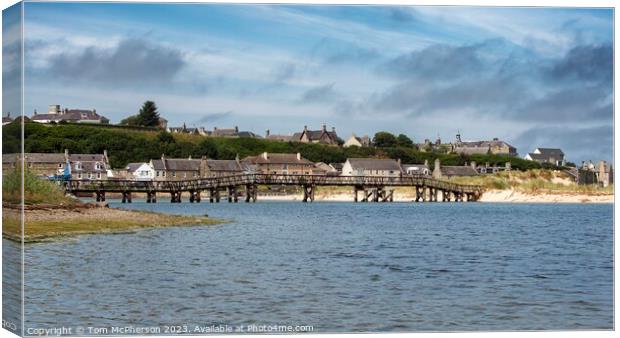 Iconic Old FootBridge at Lossiemouth Canvas Print by Tom McPherson