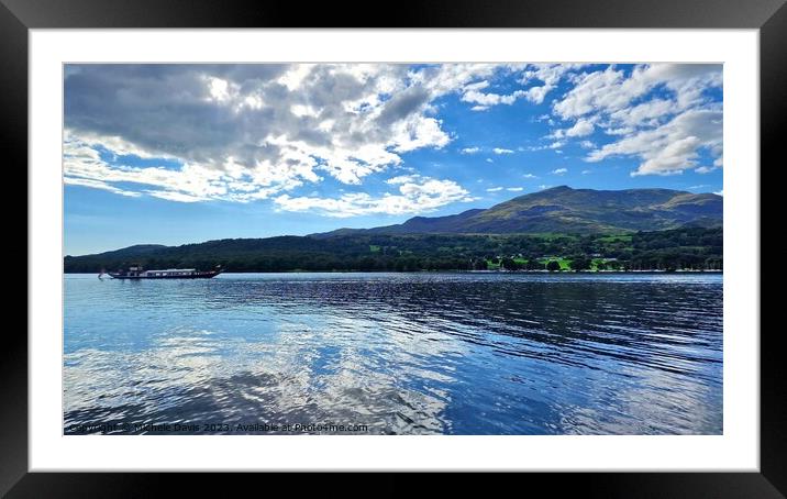 Coniston Water Reflections Framed Mounted Print by Michele Davis