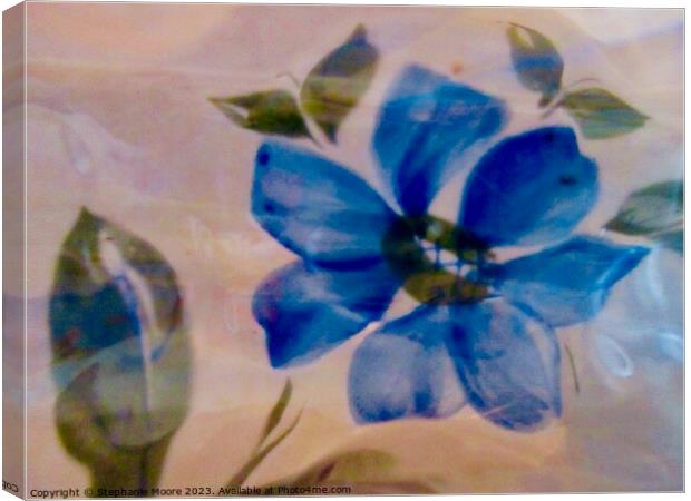 Abstract blue flower Canvas Print by Stephanie Moore