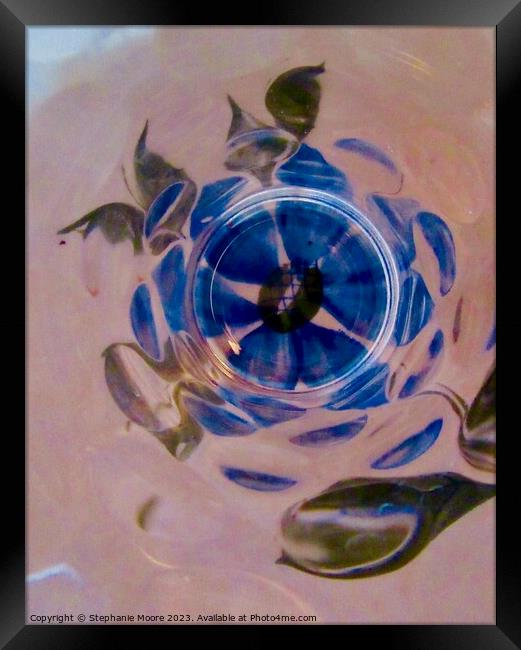 Blue flower abstract Framed Print by Stephanie Moore