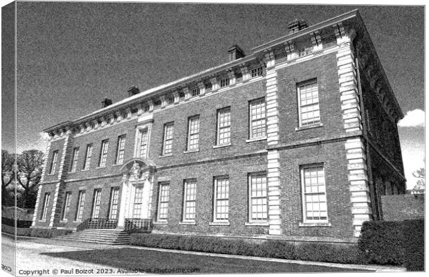 Beningbrough Hall, Yorkshire 2, engraving effect Canvas Print by Paul Boizot