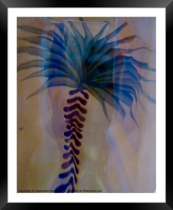 Abstract palm tree Framed Mounted Print by Stephanie Moore