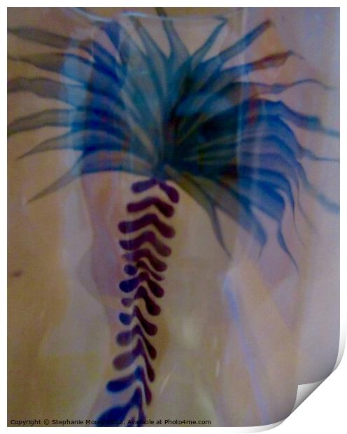 Abstract palm tree Print by Stephanie Moore