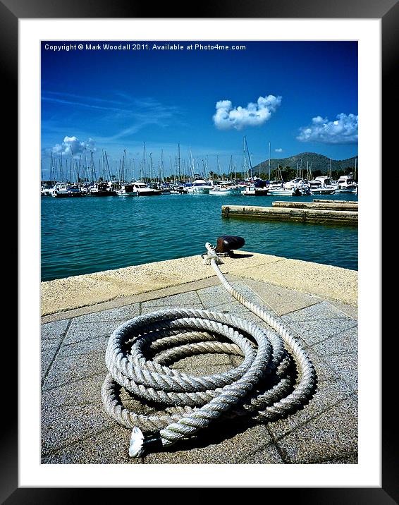 Port and a Rope Framed Mounted Print by Mark Woodall