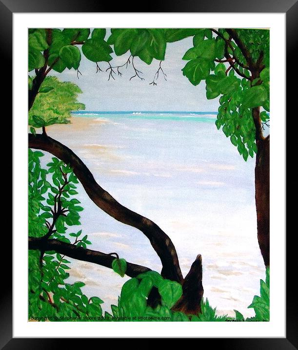 Jamaican Beach Framed Mounted Print by Stephanie Moore