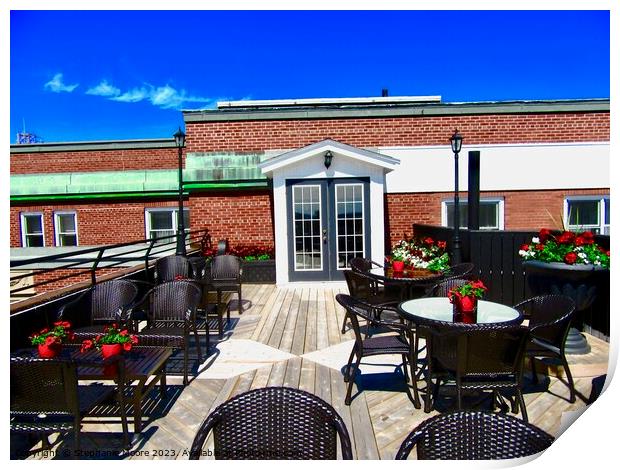 Roof Top Patio Print by Stephanie Moore