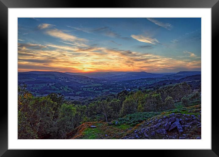Surprise View Sunset Framed Mounted Print by Darren Galpin
