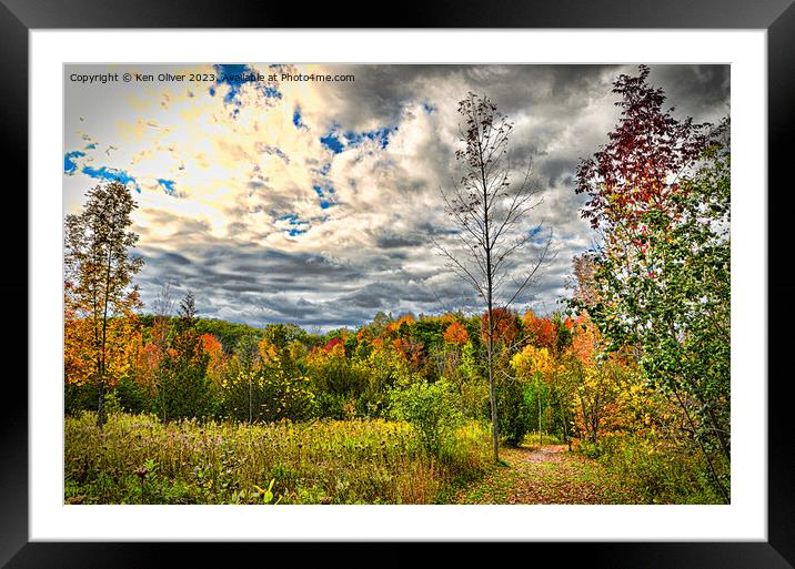 Autumn color Framed Mounted Print by Ken Oliver
