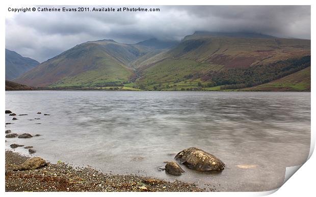 Wastwater to Scafell Print by Catherine Fowler