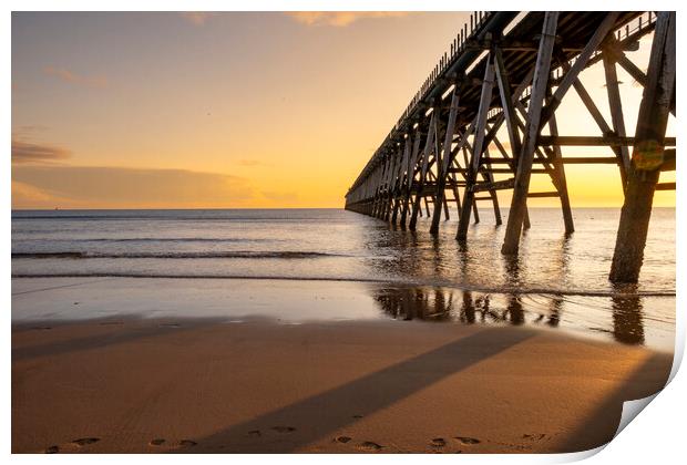 Steetley Pier Sunrise Hartlepool Print by Steve Smith