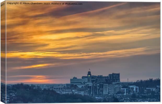 Barnsley Sunset Canvas Print by Alison Chambers