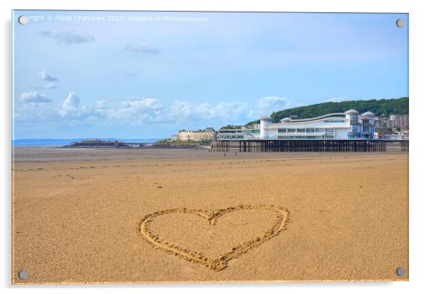 Love Weston super Mare Acrylic by Alison Chambers