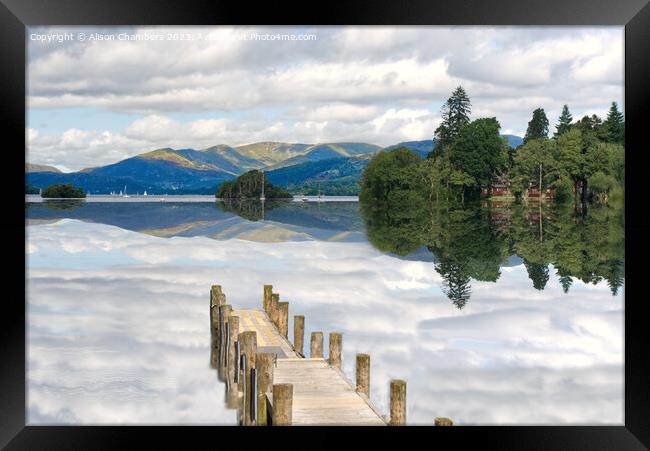 Lake Windermere  Framed Print by Alison Chambers