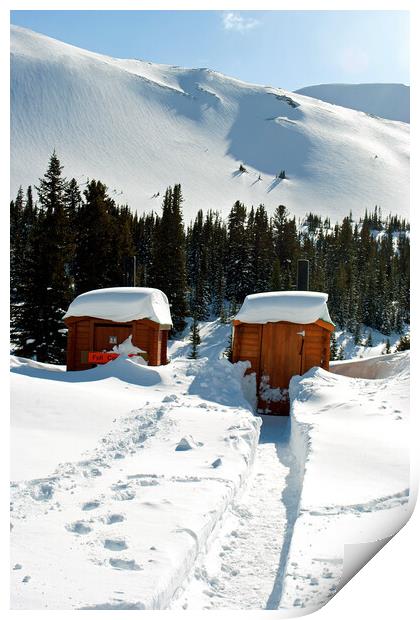 Captivating Frozen Expanse: Canadian Rockies Print by Andy Evans Photos