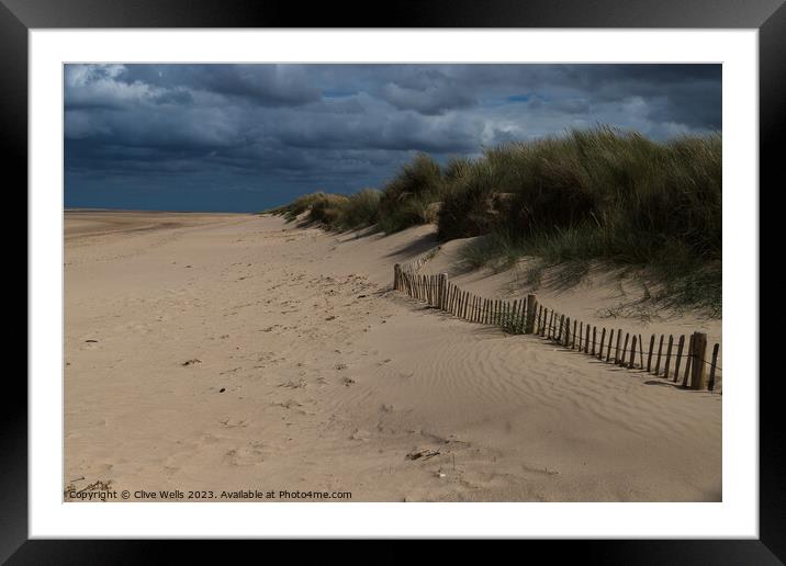 Sand dunes Framed Mounted Print by Clive Wells