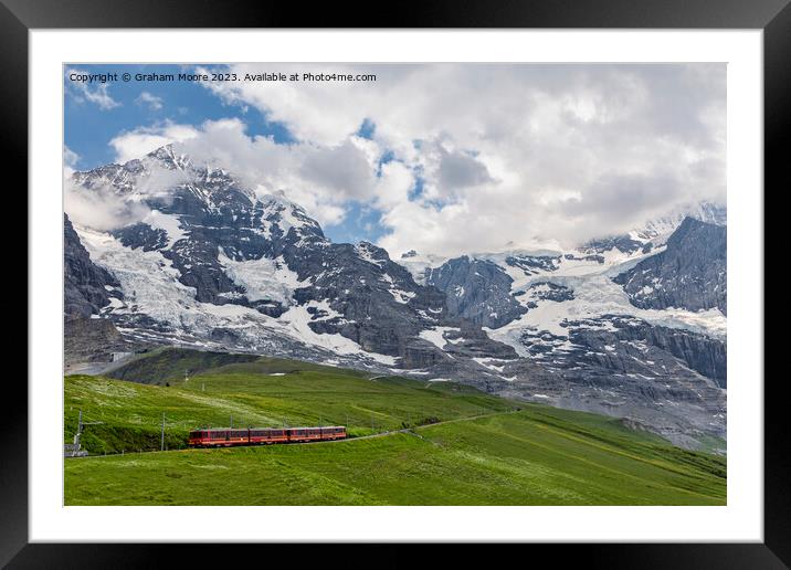 Mountain railway below the Eiger Framed Mounted Print by Graham Moore