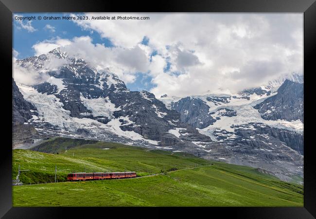 Mountain railway below the Eiger Framed Print by Graham Moore