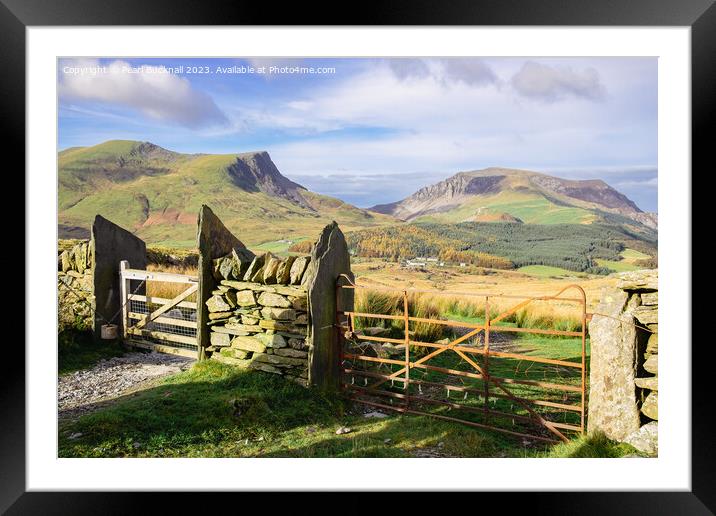 Gates on Mountain Path Framed Mounted Print by Pearl Bucknall