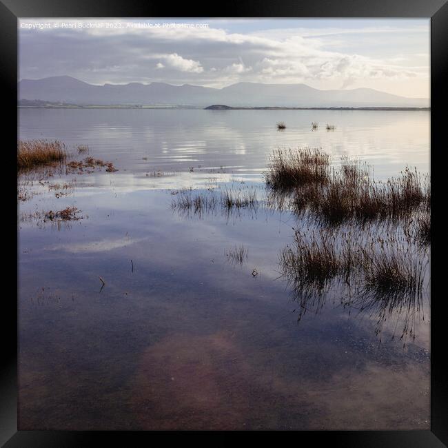 Tranquil Menai Strait Anglesey Coast Framed Print by Pearl Bucknall