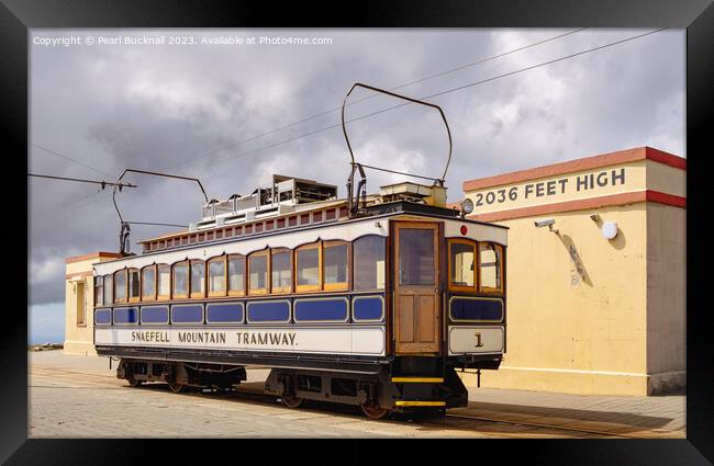 Snaefell Mountain Tramway Isle of Man Framed Print by Pearl Bucknall