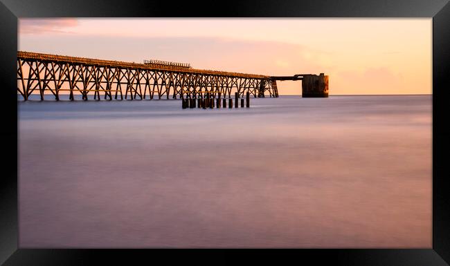 Steetley Pier Hartlepool Framed Print by Tim Hill