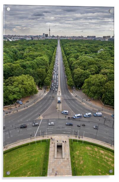 Highway Through Tiergarten Park In Berlin Acrylic by Artur Bogacki