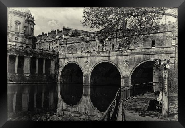 Silent contemplation in Bath Framed Print by Steve Painter