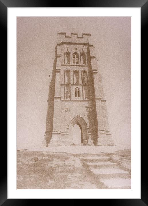 Mysterious Glastonbury Tor Framed Mounted Print by Steve Painter