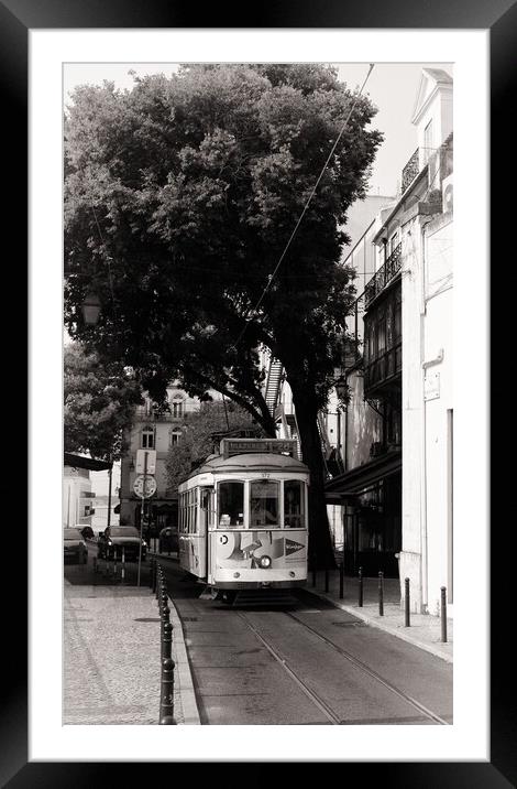 Iconic tram of Lisbon Portugal Framed Mounted Print by Steve Painter