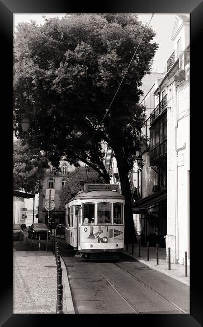 Iconic tram of Lisbon Portugal Framed Print by Steve Painter