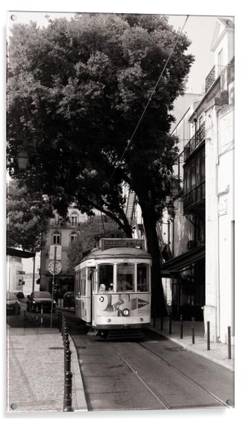 Iconic tram of Lisbon Portugal Acrylic by Steve Painter