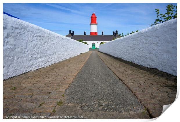 Path to Souter Lighthouse Print by Darrell Evans